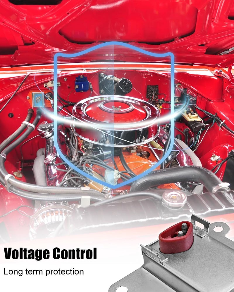 PNYZIK Voltage Regulator Fit for Chrysler Dodge Plymouth 1970–1987 with Round Back Square Back apply to 12V DC electrical system Replace 3755850 3755960 3874520 4091050 4111990 5234625 8371 - Image 2